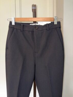 NWT Zara Women’s High Rise Sculpting Black Slim Stretch Dress Pants Size 34 Chic